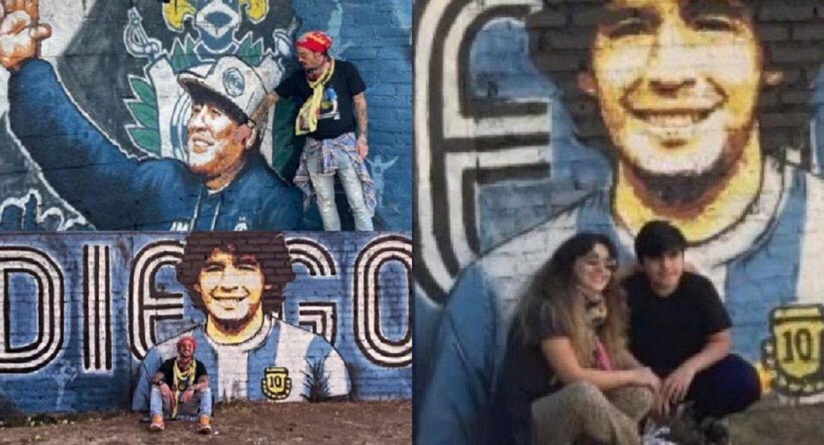 Gianinna Maradona y Daniel Osvaldo homenajearon a Diego