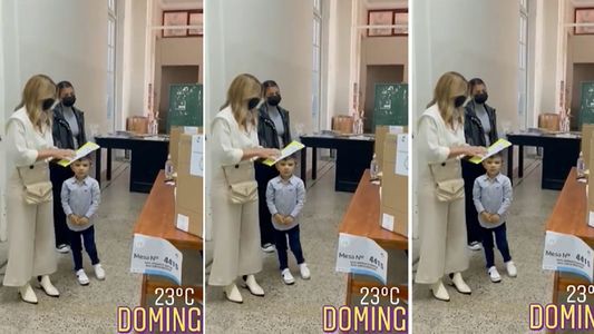 Amalia Granata recibió críticas por ir a votar con su hijo