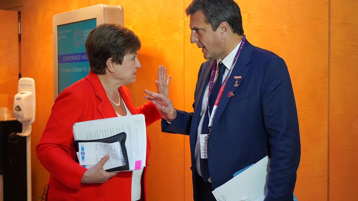 Sergio Massa (Economía) y Kristalina Georgieva (FMI)