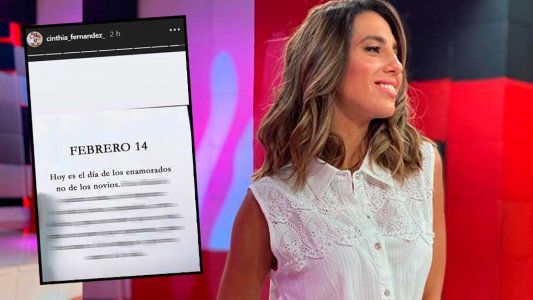 Cinthia Fernández hizo una dedicatoria para el día de los enamorados a ¿Baclini?