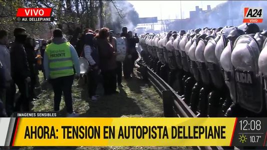 Tensión en la autopista Dellepiane por una protesta que desalojó la policía