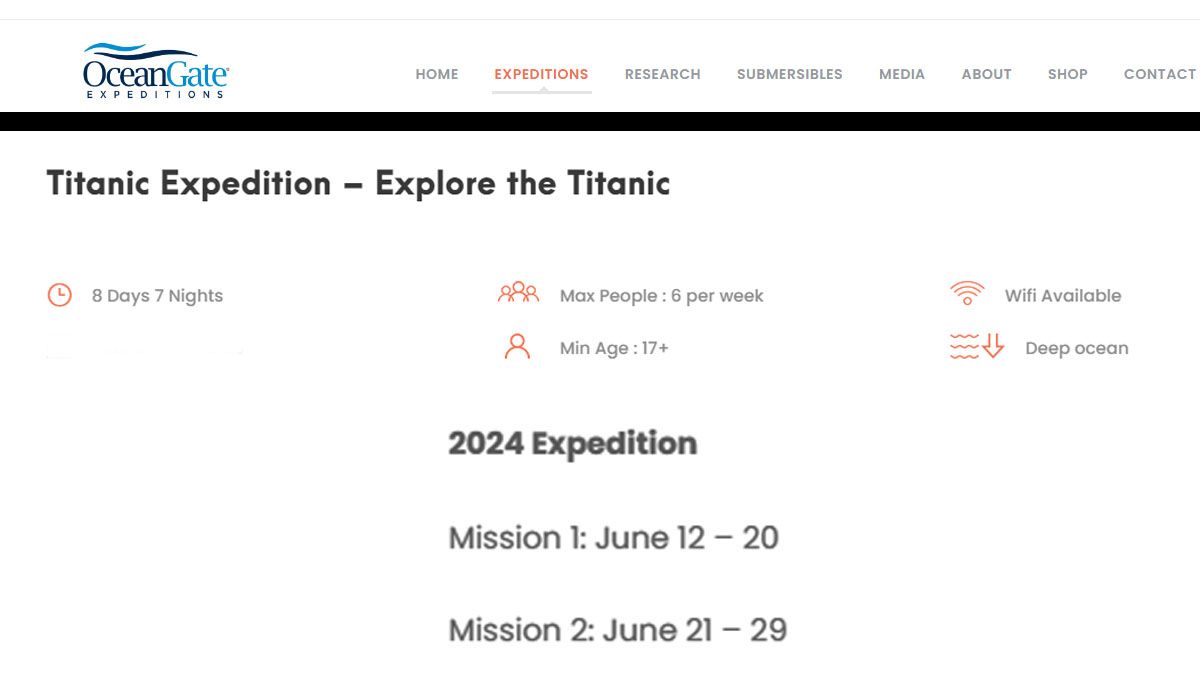 Ocean Gate anuncia nuevos viajes al fondo del mar para ver al Titanic para 2024. (Foto: OceanGate)