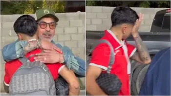 El emotivo encuentro entre el Pocho Lavezzi y su hijo tras su debut en Primera