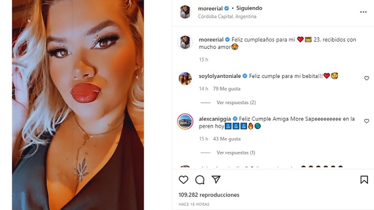 Amigos, fan&aacute;ticos y conocidos saludaron a Morena Rial por su cumplea&ntilde;os 23. Pero la gran ausencia fue la de su padre Jorge Rial, al menos en la virtualidad.&nbsp;