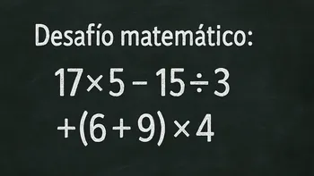 Desafío matemático: pocos encuentran la respuesta sin equivocarse