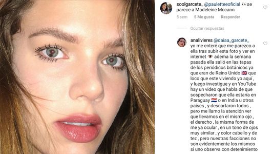 Youtuber critica a Ana Livieres por insinuar su parecido con Madeleine McCann