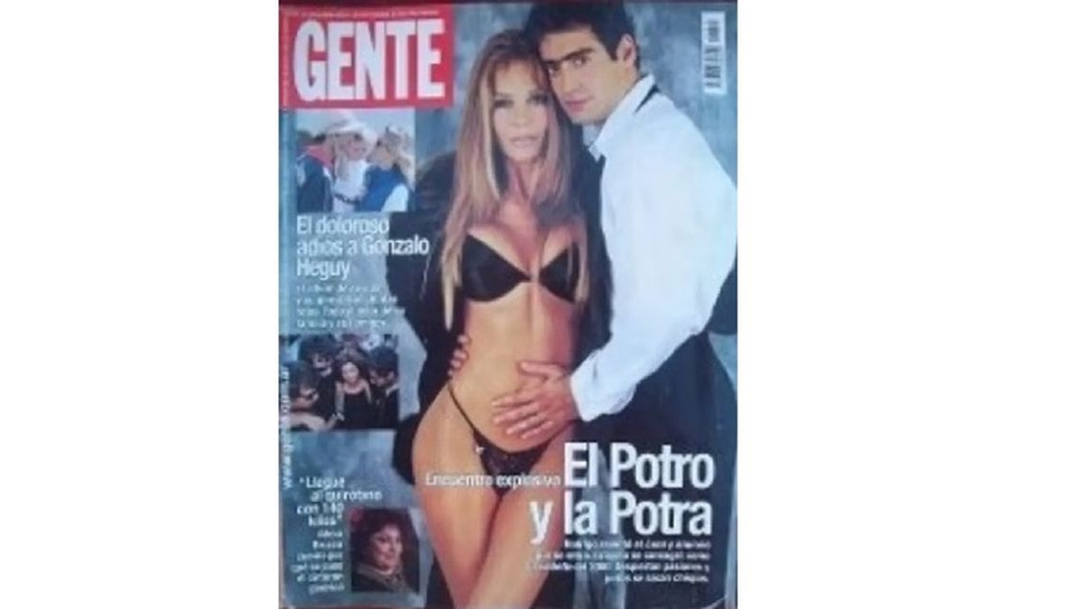 La famosa tapa de la revista Gente de fines de los '90, en la que por ese entonces Beto Casella reuni&oacute; a Graciela Alfano y el Potro Rodrigo.