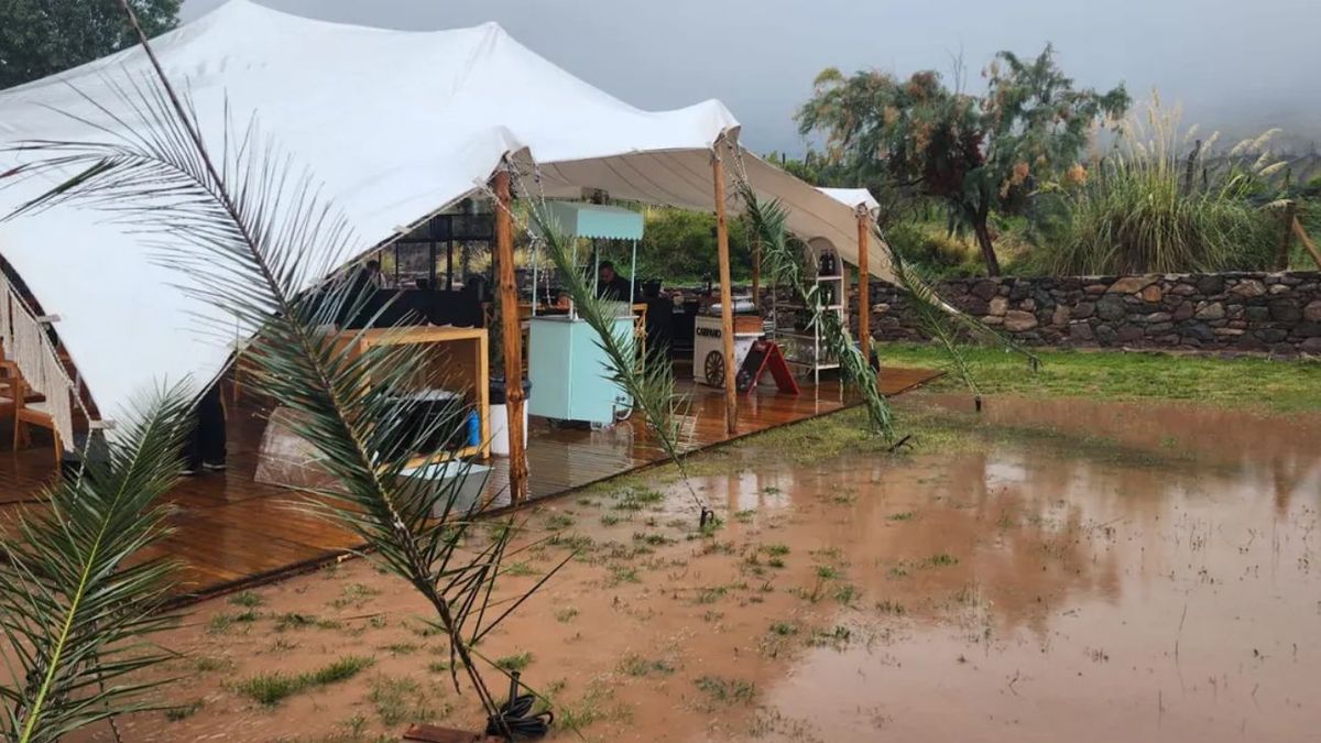 Por la fuerte tormenta de este domingo se canceló la Vendimia Solidaria (Foto: gentileza Diario Uno)