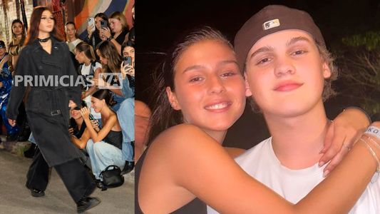 Delfina, la hija de Roberto García Moritán desfiló en el Bafweek y Bautista Vicuña la acompañó