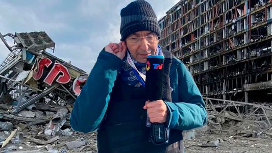 El drama de Nelson Castro en vivo en plena cobertura de la guerra