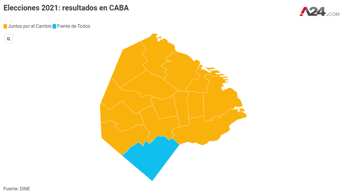 Mapa de las elecciones 2021: ¿Quién ganó en cada comuna de CABA?