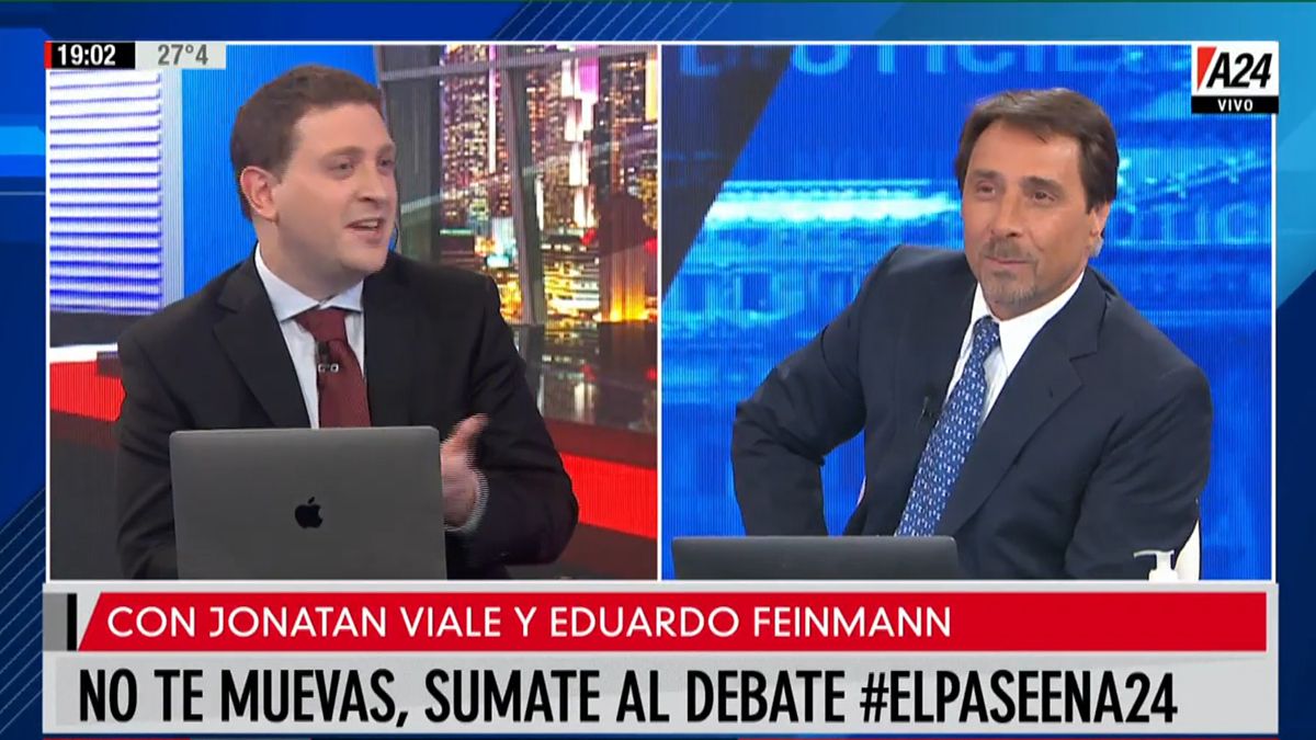 El Pase en A24 entre Jonatan Viale y Eduardo Feinmann: temor por un rebrote, inflación, vacunas y caída de la imagen presidencial
