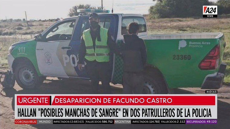 Desaparición de Facundo Castro: encontraron posibles manchas de sangre en dos vehículos