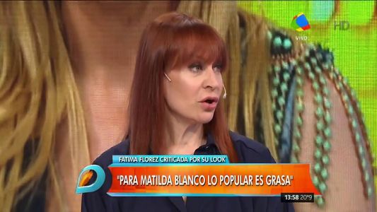 Moda y murga: Matilda Blanco reivindicó sus críticas a Fátima Florez y cargó contra Ravelli