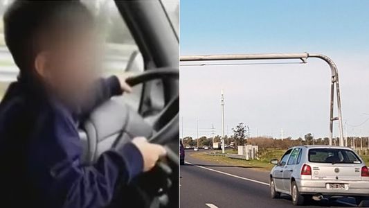 Identificaron al padre que obligó a su hijo de 7 años a manejar en una autopista: qué sanción recibió