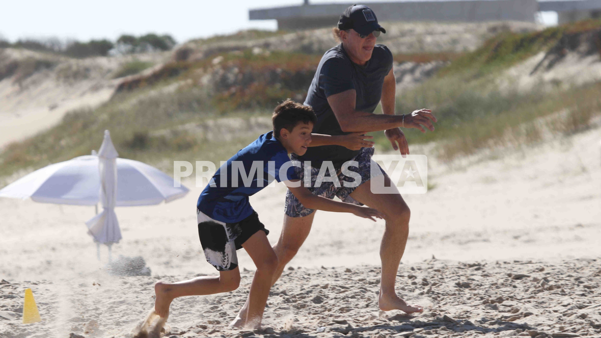 Sebastián Eskenazi y Benicio, marido e hijo de Analía Franchín. 
