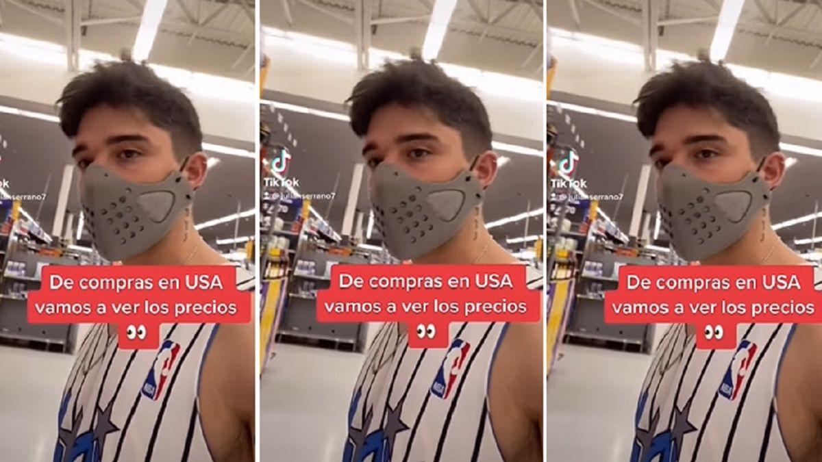 Julián Serrano mostró los precios de un supermercado en Miami