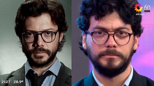 Impactante parecido con el Profesor de La casa de Papel en el programa de Guido Kaczka