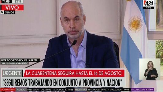 Larreta: No hay ninguna posibilidad de que la decisión del Estado reemplace a la responsabilidad individual