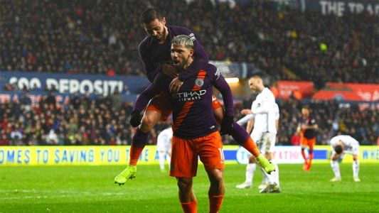 FA Cup: Manchester City perdía 2-0 ante Swansea, pero entró Agüero, fue héroe y le dio el pase a la semifinal
