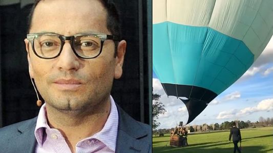 Fabián Medina Flores casi se pierde en el cielo mientras volaba en un globo aerostático