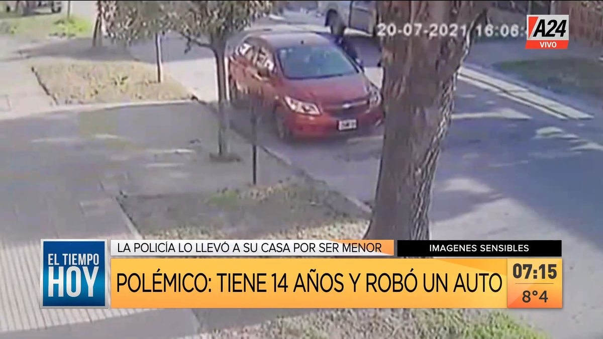 Ataque motochorro de un menor con antecedentes sin pena. (Captura de Tv)