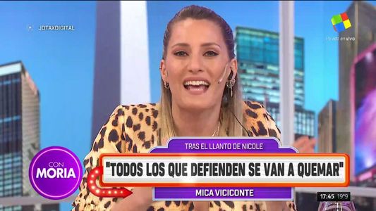 Viciconte sobre la descompensación de Nicole: Por defender tanto a las mujeres te podés quemar
