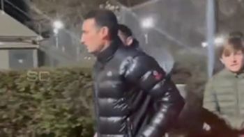 Lionel Scaloni fue a ver el partido de River contra Gimnasia y entró como un hincha más