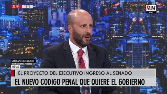 Borinsky le ve chances al proyecto del nuevo Código Penal: Tal vez se apruebe en una cámara este año y en la otra el año que viene
