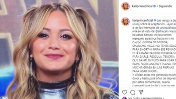 El mensaje de aceptación de Karina: Ayer leí mensajes que me decían ´chancha´, ´gorda de mier...´