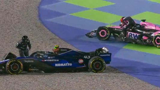 Franco Colapinto chocó en la primera curva del GP de Qatar y terminó su participación: el video