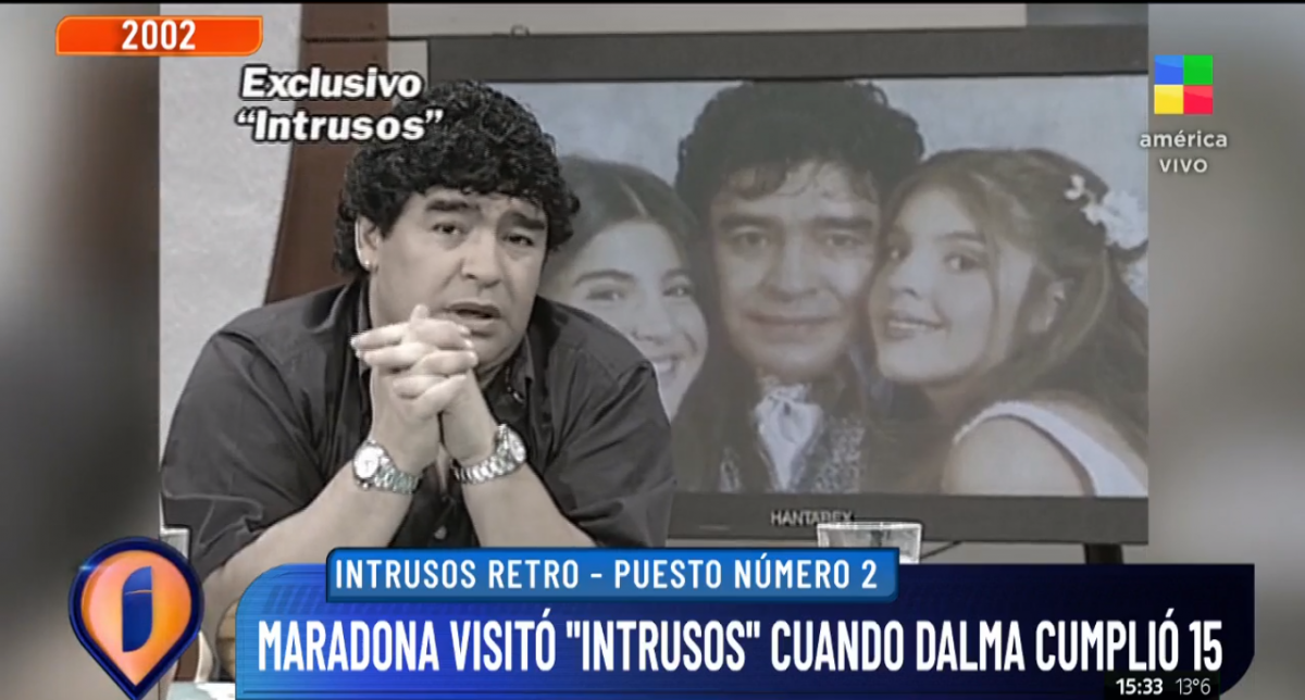 El día que Maradona visitó Intrusos y estaba furioso con su suegro, el hombre que lo metió en la droga