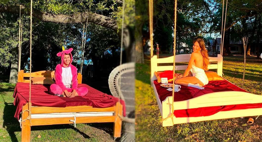 Barby Franco mostró el lujoso campo de Burlando donde está pasando la cuarentena: tiene hasta una cama colgante
