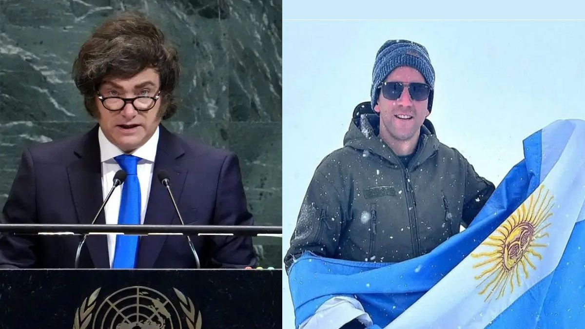 Javier Milei recibe al gendarme Nahuel Gallo en Casa Rosada (Foto archivo).