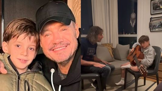 El video de Lolo, el hijo de Marcelo Tinelli, en su primera clase de guitarra, que conmovió a todos