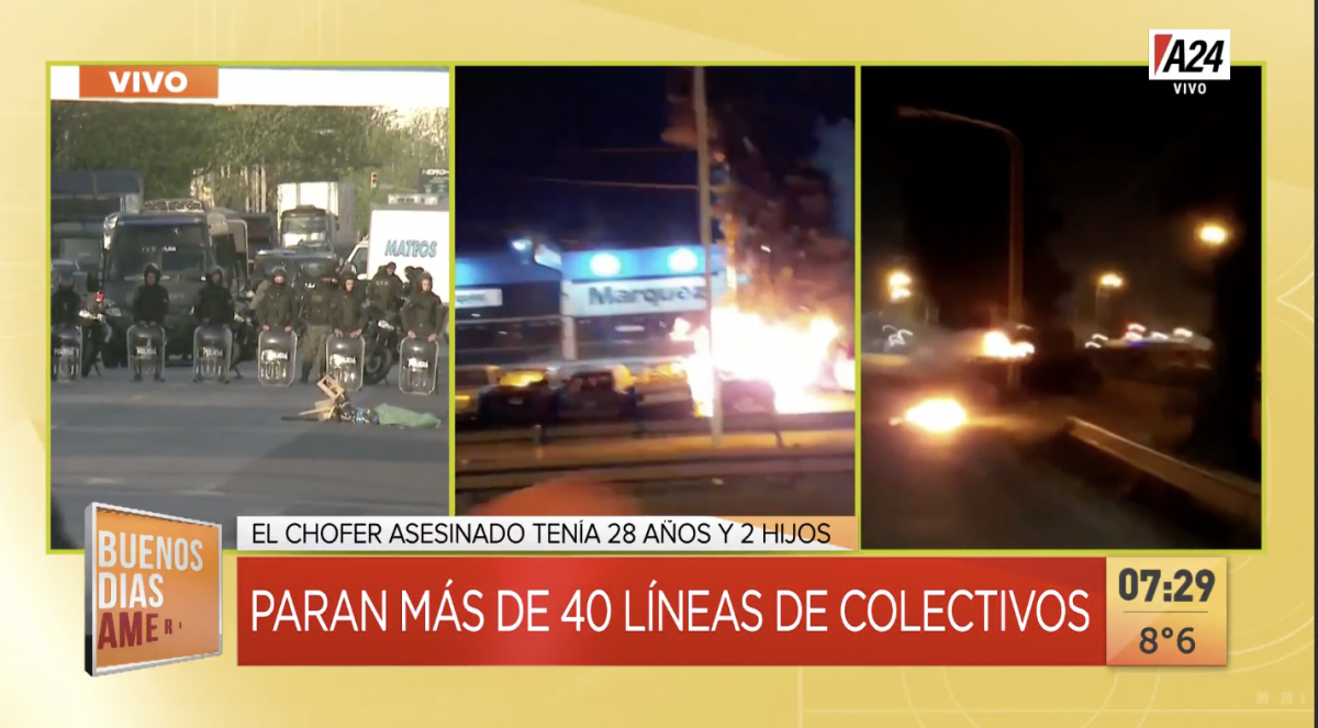 Sigue el paro de más de 40 líneas de colectivos tras el asesinato de un chofer en la zona Oeste