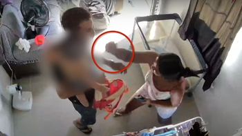 Horror: el video de cómo acuchilla a su novio, indefenso por tener al bebé en brazos, y lo mata