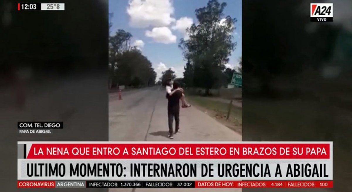 Diego, papá de Abigail, tras la urgente internación: Se descompuso por el mal momento que vivió ahí, se vino abajo
