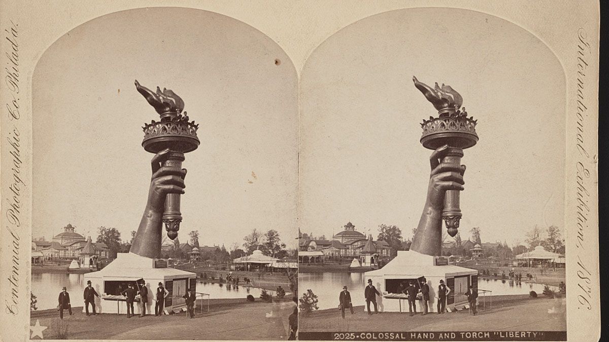 La antorcha se llevó anticipadamente a Filadelfia para conquistar a los norteamericanos y también, recaudar fondos para la obra (Foto: gentileza Biblioteca del Congreso de Estados Unidos).