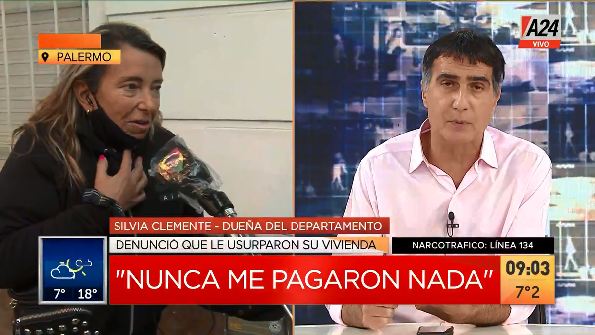 Palermo: usurparon una casa y la usan de bunker narco. (Captura de Tv)