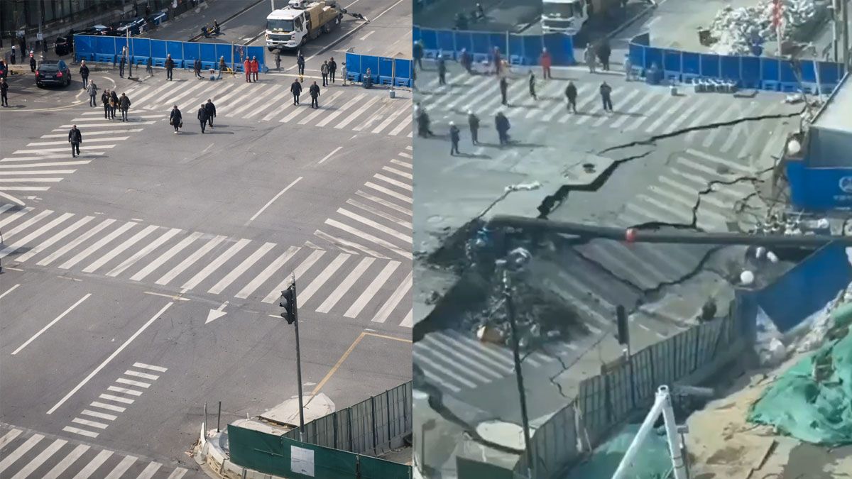 Insólito accidente en la ampliación de la red de Subte. (Foto: A24.com)