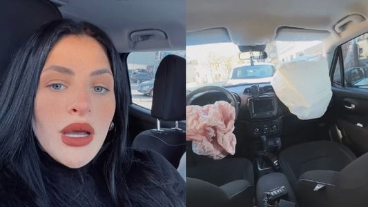 Chiara Mancuso chocó con su auto y mostró el video tras el accidente: Nos dimos un golpazo