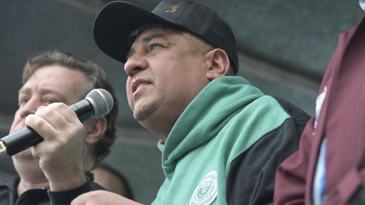 Marcha de la CGT: en vivo, el minuto a minuto de la movilización al Congreso contra la inflación (Foto: Telam).