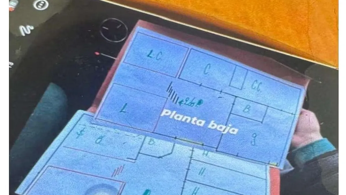 Los planos de una casa marcada por la Banda del Mill&oacute;n.&nbsp;