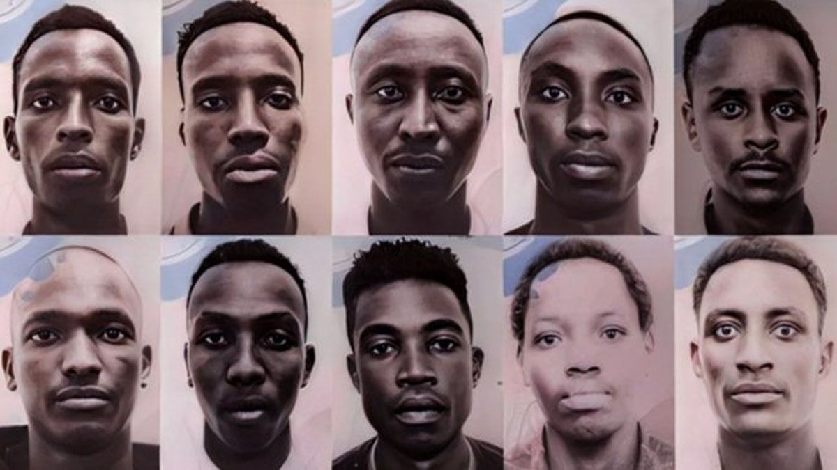 Los rostros de los 10 jugadores juveniles de Burundi desaparecidos. (Foto: Gentileza IHF)