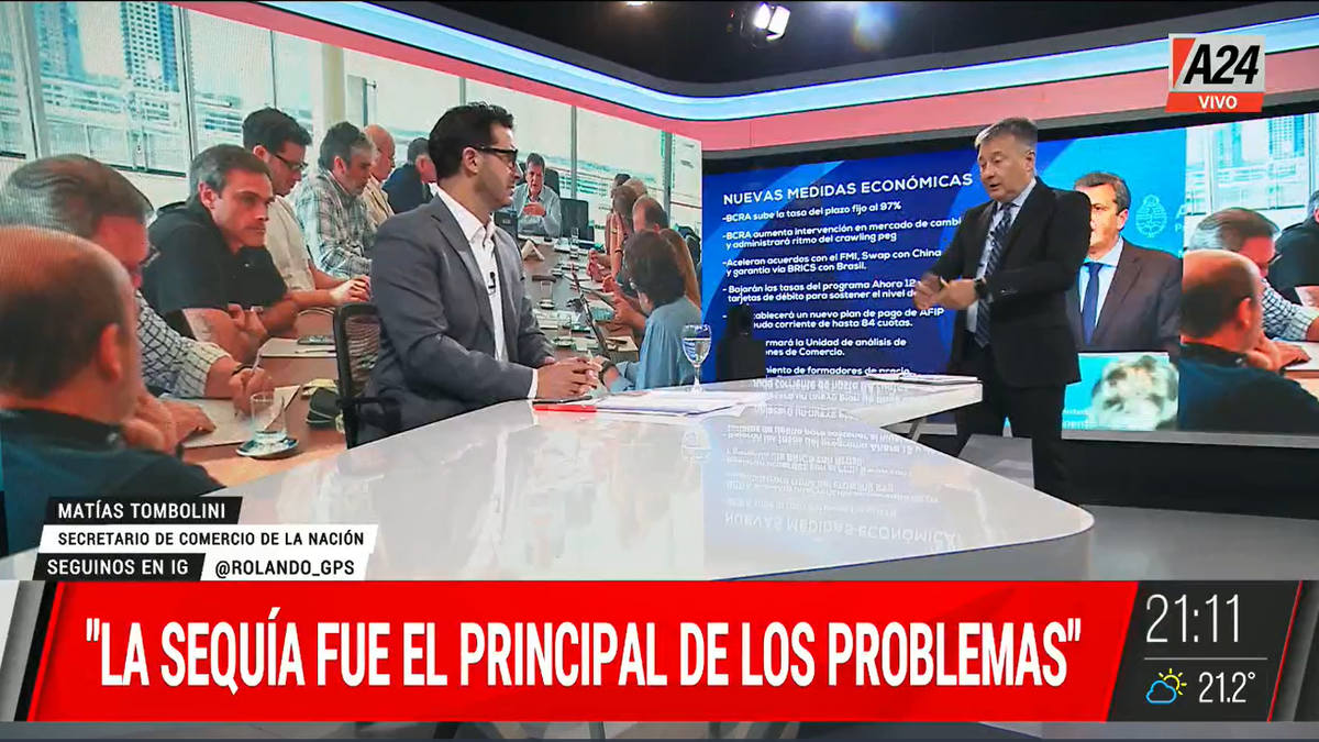 Exclusivo A24 | Matías Tombolini defendió en GPS las nuevas medidas económicas: La misión es defender los salarios