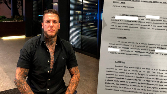 Alexander Caniggia lleva a la Justicia a Gonzalo Bonadeo