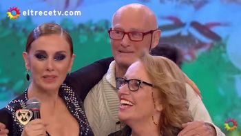 Viviana Saccone sorprendida y emocionada en la pista de ShowMatch