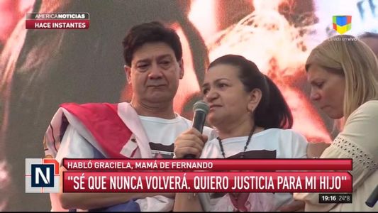 La mamá de Fernando Báez Sosa: Cuando me levanto y miró su cama... sé que nunca volverá