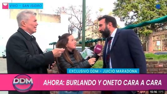 Fuerte cara a cara entre Burlando y Francisco Oneto tras los insultos en el juicio por la muerte de Maradona